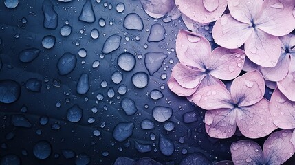 Wall Mural -   A close-up of a bouquet with dewdrops clinging to the petals