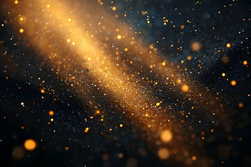 Poster - Golden Sparkle Light Effect Abstract Background