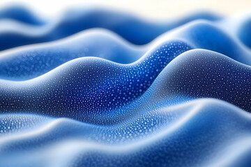 Poster - Abstract Blue Waves With Dots