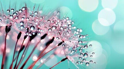 Wall Mural - a dandelion with dew-kissed petals