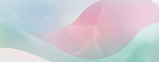 Poster - Abstract backgrounds thin and soft fog mist curve wave flow smooth green pink illustration wallpaper.