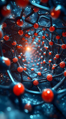 Poster - Abstract Molecular Tunnel Design With Red Spheres