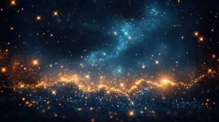 Wall Mural - cosmic glitter landscape celestial dust and nebula