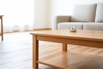 Poster - Table centerpiece adorns living room table with a sofa and bright background