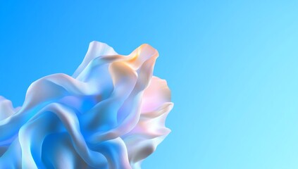 Poster - Abstract fluid art design on blue backdrop for presentations and wall decor