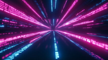Wall Mural - blue and pink colored abstract background with gradient glow, technology themed background
