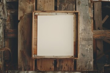 Detailed Picture of Wood Tablet with White Paper