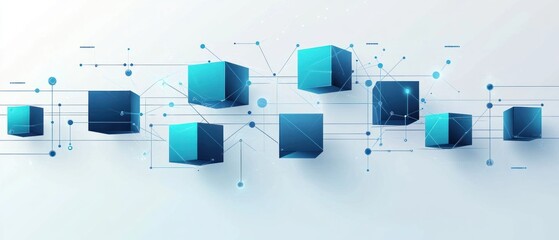 Poster - Abstract Network of Connected Cubes.