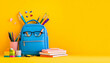 © Supriyono - Back to school supplies in a blue backpack