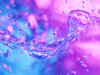Poster - Dynamic water splash action colorful liquid environment abstract art concept close-up viewpoint