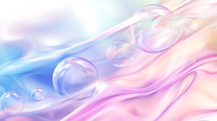 Poster - Bubbles rising abstract background digital art colorful environment soft focus serenity concept