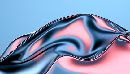 Poster - Flowing abstract fabric design digital art smooth textures modern aesthetic close-up creative expression