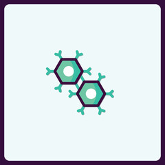 Poster - Interconnected hexagonal structures forming a simplified molecular illustration