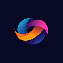 Poster - Vibrant Gradient Orb Abstract Logo Design for Modern Tech and Innovation