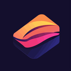 Poster - Abstract Hexagon with Waves Gradient, Modern Design, Branding Concept