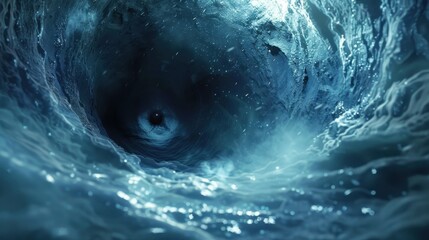 Wall Mural - Abstract black hole with a glowing aura Abstract universe with a black hole and cosmic swirls
