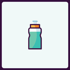 Poster - Stylized Hydration Bottle Icon for Sports and Fitness themed designs