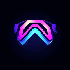 Poster - Neon VR Glasses: Futuristic Technology, Virtual Reality Headset, and Gaming