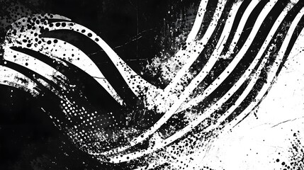 Aufkleber - Mesmerizing Abstract Geometric Patterns in Monochrome Contrast