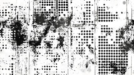Leinwandbilder - Mesmerizing Abstract Monochrome Dot Pattern Graphic Design for Backgrounds and Textures