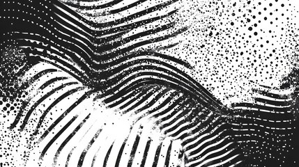 Leinwandbilder - Mesmerizing Abstract Monochrome Geometric Pattern Texture Background