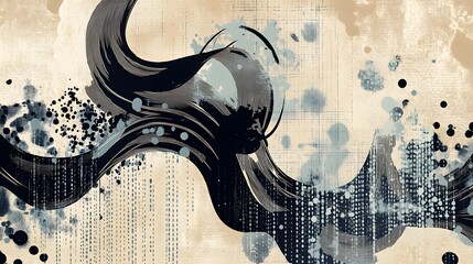 Leinwandbilder - Mesmerizing Digital Abstract Artwork with Vibrant Fluid Patterns and Energetic Splashes