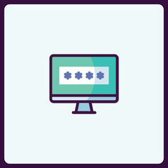 Poster - Password Protected System on Computer Display for Online Security Access