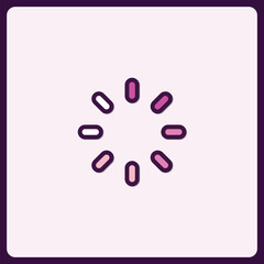 Poster - Circular Loading Icon Depicting Progress and Waiting Process in Violet Hue