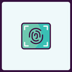 Poster - Fingerprint Authentication Icon Illustrating Security and Access Control