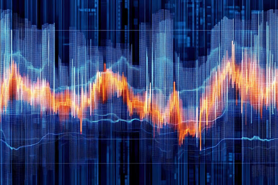 Graphique abstrait des données du marché financier