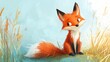 © Sunny - Playful and Whimsical Fox Character Illustrations for Creative Design Projects
