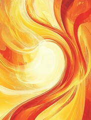 Aufkleber - Vibrant Abstract Background with Swirling Orange and Yellow Hues, Symbolizing Energy and Warmth. Perfect for Website Banners, Social Media Posts, and Modern Designs.