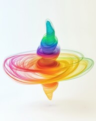 Poster - Abstract Colorful Swirling Shapes with Smooth Flowing Lines