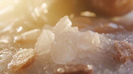Wall Mural - crystalline structures: a close-up look at mineral formation