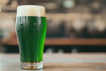 Poster - Refreshing green beer celebrating saint patrick's day in irish pub