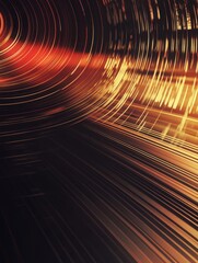 Poster - Dynamic Abstract Background with Glowing Orange and Brown Lines, Symbolizing Speed and Technology. Perfect for Futuristic Designs, Tech Presentations, and Website Banners.