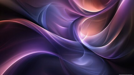 Aufkleber - Dynamic futuristic abstract lines forming a fluid and modern background in purple and blue hues