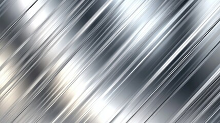 Fototapete - Elegant silver gradient waves forming a soft abstract metal texture