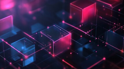 Poster - Modern abstract technology background with a sleek combination of dark and glowing elements