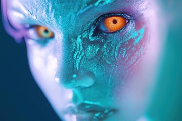 Fototapete - Unveiling the surreal beauty of a mesmerizing android figure