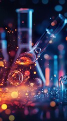 Wall Mural - enigmatic science: abstract chemistry experiments