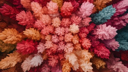 Poster - This captivating image presents a colorful abstract formation resembling trees, filled with striking shades, invoking feelings of creativity, inspiration, and wonder in the viewer.