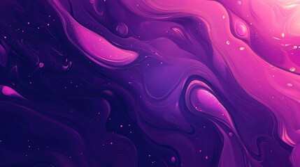 Aufkleber - Purple liquid abstract background with vibrant lighting and digital fluid shapes