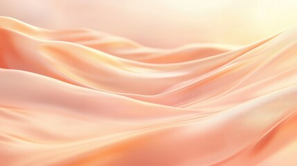 Poster - Smooth flowing abstract waves in a soft pastel gradient, perfect for modern backgrounds