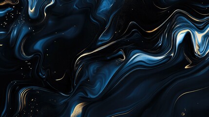 Poster - Vibrant abstract liquid marble design with swirling paint textures