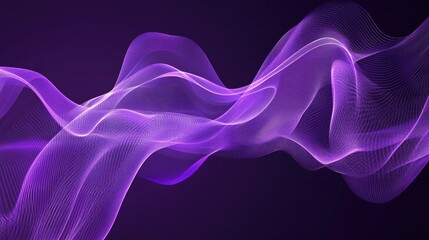 Aufkleber - Vibrant purple abstract background with dynamic flowing lines and modern digital aesthetic