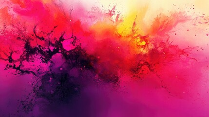 Poster - Vibrant watercolor splash vector background with smooth gradient blending, ideal for artistic and modern designs