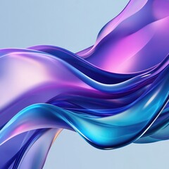 Aufkleber - abstract backgrounds liquid, lines, purple, blue, metallic, 3d, liquid