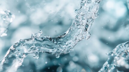 Poster - An exquisite close-up showing the intricate movement of water, highlighting the interplay of bubbles and reflections that create a mesmerizing visual experience.