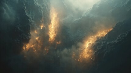 Aufkleber - abstract deep space design with soft glowing nebula and cosmic dust